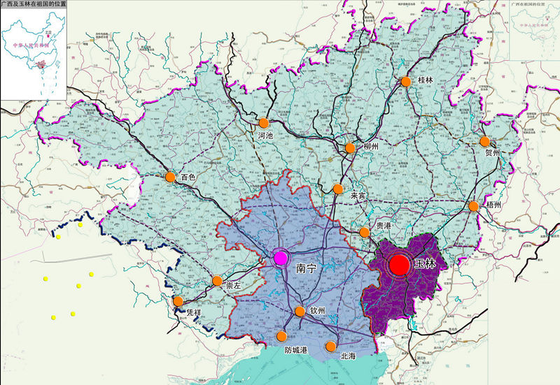 玉林市三环路规划图图片